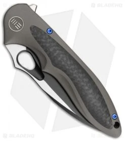 WE Knife Co. Zephyr Frame Lock Knife Bronze Ti/CF (3.5" Black) 716C -We Knife Co. WE Knife Co Zephyr Bronze Ti CF black BHQ 79842 er spine