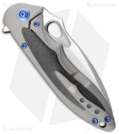 WE Knife Co. Zephyr Frame Lock Knife Gray Ti/CF (3.5" Stonewash) 716F 2 WE Knife Co. Zephyr Frame Lock Knife Gray Ti/CF (3.5" Stonewash) 716F - Image 2