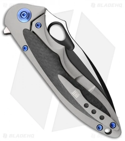 WE Knife Co. Zephyr Frame Lock Knife Gray Ti/CF (3.5" Black) 716E 2 WE Knife Co. Zephyr Frame Lock Knife Gray Ti/CF (3.5" Black) 716E - Image 2
