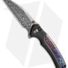 WE Knife Co. Ziffius Limited Edition Knife Black + Flamed Ti (3.7" Damascus)