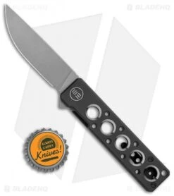 WE Knife Co. Zinker Miscreant 3.0 Frame Lock Knife Black Ti. (3" Stonewash) -We Knife Co. WE Knife Co Zinker Miscreant 3.0 FL Black Ti SW BHQ 120904 jr bottlecap 1