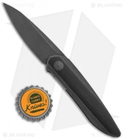 WE Knife Co. Black Void Opus Folding Knife Black Ti/G-10 (2.9" Black SW Chisel) -We Knife Co. WE Knife Co. Black Void Opus Black Ti G 10 Inlay Black SW 2010D BHQ 116934 jr bottlecap