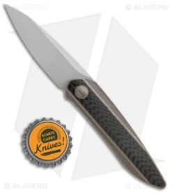 WE Knife Co. Black Void Opus Folding Knife Bronze Ti/CF (2.9" Stonewash Chisel) -We Knife Co. WE Knife Co. Black Void Opus Bronze Ti CF Gray 2010A BHQ 116931 jr bottlecap