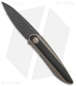 WE Knife Co. Black Void Opus Folding Knife Bronze Ti/G-10 (2.9" Black SW Chisel)