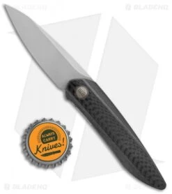 WE Knife Co. Black Void Opus Folding Knife Black Ti/CF (2.9" Stonewash Chisel) -We Knife Co. WE Knife Co. Black Void Opus Bronze Ti G 10 Inlay Black SW 2010C BHQ 116933 jr bottlecap 2