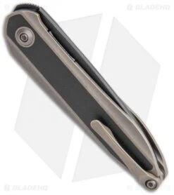 WE Knife Co. Black Void Opus Folding Knife Bronze Ti/G-10 (2.9" Black SW Chisel) -We Knife Co. WE Knife Co. Black Void Opus Bronze Ti G 10 Inlay Black SW 2010C BHQ 116933 jr side