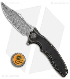 WE Knife Co. Chimera Frame Lock Knife Bronze/Ti (3.9" Damasteel) 814DS -We Knife Co. WE Knife Co. Chimera FL Bronze Ti Damasteel 814DS BHQ 100855 jr bottlecap