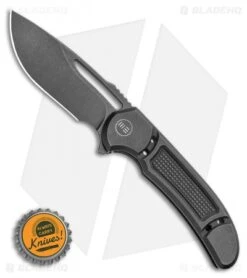WE Knife Co. Ferrum Forge Minax Frame Lock Knife Black Titanium (3.5" Black SW) -We Knife Co. WE Knife Co. Ferrum Forge Minax Frame Lock Knife Black Titanium 3.5 Black SW 2007C BHQ 115274 LS Bottlecap