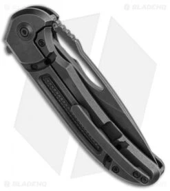 WE Knife Co. Ferrum Forge Minax Frame Lock Knife Black Titanium (3.5" Black SW) -We Knife Co. WE Knife Co. Ferrum Forge Minax Frame Lock Knife Black Titanium 3.5 Black SW 2007C BHQ 115274 LS Side