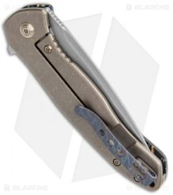 WE Knife Co. Kitefin LE Knife Golden Shredded CF (3.24" Hand Satin) 2009A -We Knife Co. WE Knife Co. Kitefin LE Golden Shredded CF Gray Hand Satin 2009A BHQ 116925 jr side