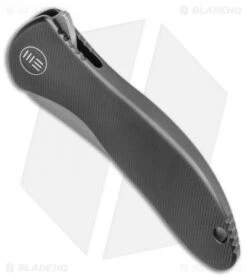 WE Knife Co. Mini Synergy Flipper Knife Black Titanium (3" SW Tanto) 2012B -We Knife Co. WE Knife Co. Mini Synergy Flipper Knife Black Titanium 3 SW Tanto 2012B BHQ 117962 LS Spine