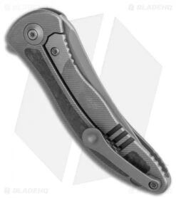 WE Knife Co. Mini Synergy Flipper Knife Ti/Marble CF (3" SW Trailing) 2011CF-A -We Knife Co. WE Knife Co. Mini Synergy Flipper Knife Ti Marble CF 3 SW Trailing 2011CF A BHQ 106953 LS Side