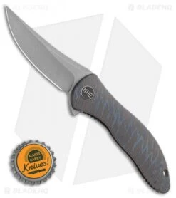 WE Knife Co. Mini Synergy Trailing Point Knife Tiger Stripe Ti (3" Stonewash) 7 WE Knife Co. Mini Synergy Trailing Point Knife Tiger Stripe Ti (3" Stonewash) -We Knife Co. WE Knife Co. Mini Synergy Flipper Knife Tiger Stripe Ti. 3 SW Trailing 2011C BHQ 117959 LS Bottlecap