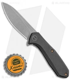 WE Knife Co. Mote Frame Lock Knife Black Titanium (2.6" BB/SW) 2005C -We Knife Co. WE Knife Co. Mote Frame Lock Knife Black Titanium 2.625in Satin 2005C BHQ 114164 LS Bottlecap