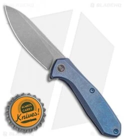 WE Knife Co. Mote Frame Lock Knife Blue Titanium (2.6" BB/SW) 2005B -We Knife Co. WE Knife Co. Mote Frame Lock Knife Blue Titanium 2.625in Satin 2005B BHQ 106984 LS Bottlecap