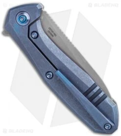 WE Knife Co. Mote Frame Lock Knife Blue Titanium (2.6" BB/SW) 2005B -We Knife Co. WE Knife Co. Mote Frame Lock Knife Blue Titanium 2.625in Satin 2005B BHQ 106984 LS Side