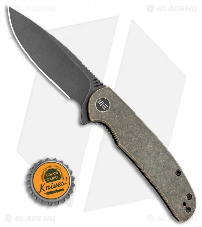 WE Knife Co. Practic Liner Lock Knife Brass (3.3" Black Stonewash M390) 4 WE Knife Co. Practic Liner Lock Knife Brass (3.3" Black Stonewash M390) - Image 4