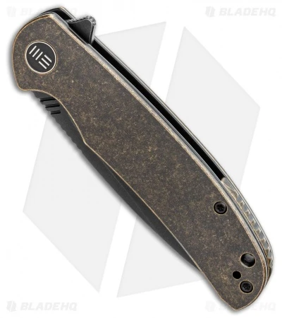 WE Knife Co. Practic Liner Lock Knife Brass (3.3" Black Stonewash M390) 2 WE Knife Co. Practic Liner Lock Knife Brass (3.3" Black Stonewash M390) - Image 2