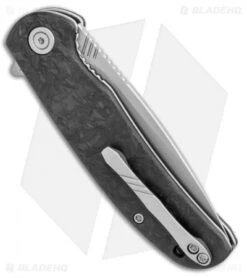 WE Knife Co. Practic Liner Lock Knife Marble CF (3.3" Stonewash M390) -We Knife Co. WE Knife Co. Practic Liner Lock Knife Marble CF 3.3in Stonewash M390 809D BHQ 113484 LS Side