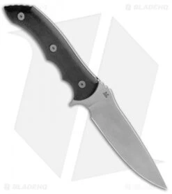 WE Knife Co. Stonefish Fixed Blade Knife Black G-10 (4.46" Stonewash) 919C -We Knife Co. WE Knife Co. Stonefish Black G 10 SW 919C BHQ 100862 jr spine