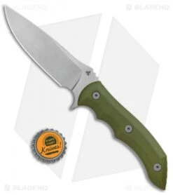 WE Knife Co. Stonefish Fixed Blade Knife OD Green G-10 (4.46" Stonewash) 919A -We Knife Co. WE Knife Co. Stonefish OD Green G 10 SW 919A BHQ 100860 jr bottlecap