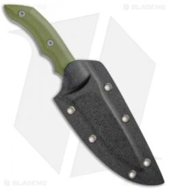 WE Knife Co. Stonefish Fixed Blade Knife OD Green G-10 (4.46" Stonewash) 919A -We Knife Co. WE Knife Co. Stonefish OD Green G 10 SW 919A BHQ 100860 jr sheath