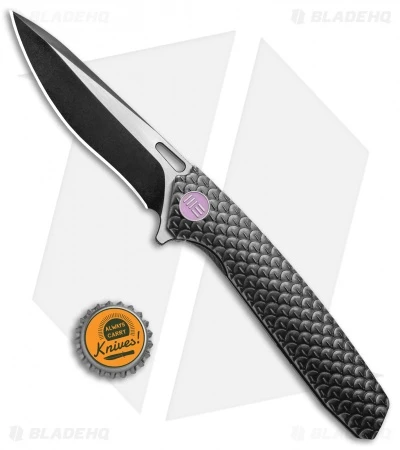 WE Knife Co. 604O Frame Lock Knife Black Titanium (3.8" Black, Satin) 4 WE Knife Co. 604O Frame Lock Knife Black Titanium (3.8" Black, Satin) - Image 4