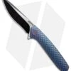 WE Knife Co. 604H Frame Lock Knife Blue Titanium (3.8" Satin, Black)