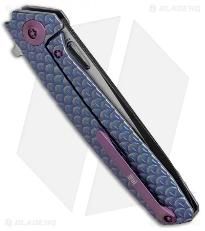 WE Knife Co. 604H Frame Lock Knife Blue Titanium (3.8" Satin, Black) 3 WE Knife Co. 604H Frame Lock Knife Blue Titanium (3.8" Satin, Black) - Image 3