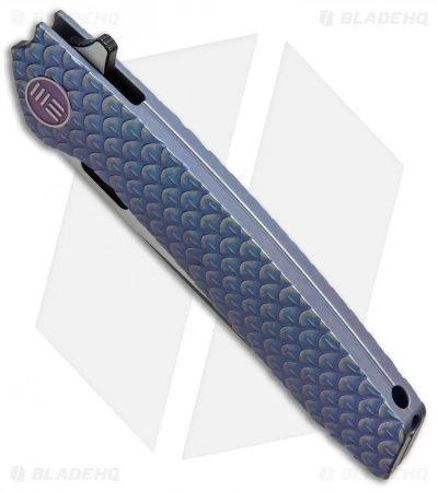 WE Knife Co. 604H Frame Lock Knife Blue Titanium (3.8" Satin, Black) 2 WE Knife Co. 604H Frame Lock Knife Blue Titanium (3.8" Satin, Black) - Image 2