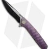 WE Knife Co. 604G Frame Lock Knife Purple Titanium (3.8" Black, Satin)