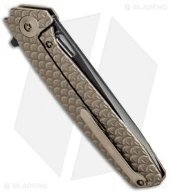 WE Knife Co. 604K Frame Lock Knife Bronze Titanium (3.8" Black, Satin) -We Knife Co. WE Knife FL Satin Black Ti Bronze WE604K BHQ 67601 jr side 3