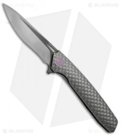 Front Page 35 WE Knife Co. 604J Frame Lock Knife Titanium (3.8" Satin, Black)
