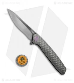 WE Knife Co. 604J Frame Lock Knife Titanium (3.8" Satin, Black) -We Knife Co. WE Knife FL Satin Black Ti Plain WE604J BHQ 67599 jr bottlecap
