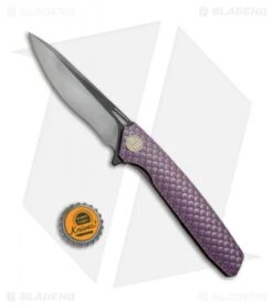 WE Knife Co. 604N Frame Lock Knife Purple Titanium (3.8" Satin, Black) 7 WE Knife Co. 604N Frame Lock Knife Purple Titanium (3.8" Satin, Black) -We Knife Co. WE Knife FL Satin Black Ti Purple WE604N BHQ 67596 jr bottlecap 2
