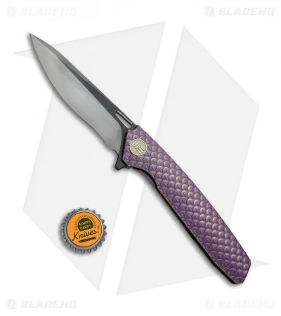 WE Knife Co. 604N Frame Lock Knife Purple Titanium (3.8" Satin, Black) 4 WE Knife Co. 604N Frame Lock Knife Purple Titanium (3.8" Satin, Black) - Image 4