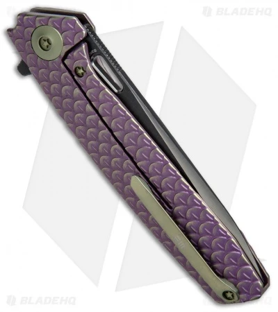 WE Knife Co. 604N Frame Lock Knife Purple Titanium (3.8" Satin, Black) 3 WE Knife Co. 604N Frame Lock Knife Purple Titanium (3.8" Satin, Black) - Image 3