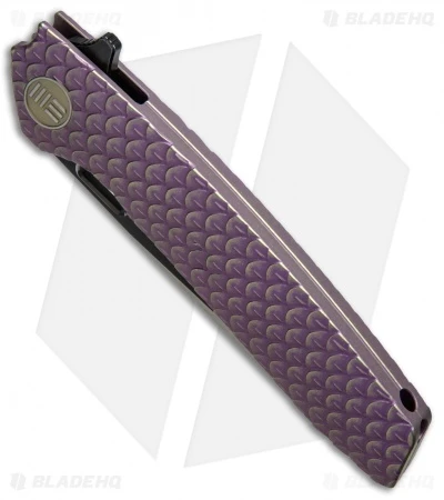 WE Knife Co. 604N Frame Lock Knife Purple Titanium (3.8" Satin, Black) 2 WE Knife Co. 604N Frame Lock Knife Purple Titanium (3.8" Satin, Black) - Image 2