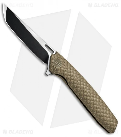 WE Knife Co. 604R Frame Lock Tanto Knife Bronze Titanium (3.8" Black, Satin) 1 WE Knife Co. 604R Frame Lock Tanto Knife Bronze Titanium (3.8" Black, Satin)