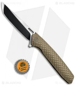 WE Knife Co. 604R Frame Lock Tanto Knife Bronze Titanium (3.8" Black, Satin) 7 WE Knife Co. 604R Frame Lock Tanto Knife Bronze Titanium (3.8" Black, Satin) -We Knife Co. WE Knife FL Tanto Black Satin Ti Brnz 604R BHQ 67791 jr bottlecap 2