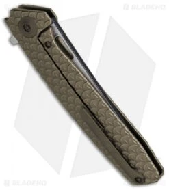 WE Knife Co. 604R Frame Lock Tanto Knife Bronze Titanium (3.8" Black, Satin) 6 WE Knife Co. 604R Frame Lock Tanto Knife Bronze Titanium (3.8" Black, Satin) -We Knife Co. WE Knife FL Tanto Black Satin Ti Brnz 604R BHQ 67791 jr side