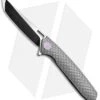 WE Knife Co. 604P Frame Lock Tanto Knife Gray Titanium (3.8" Black, Satin)