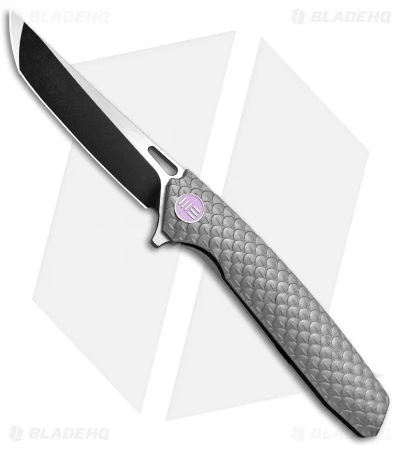 WE Knife Co. 604P Frame Lock Tanto Knife Gray Titanium (3.8" Black, Satin) 1 WE Knife Co. 604P Frame Lock Tanto Knife Gray Titanium (3.8" Black, Satin)