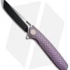 WE Knife Co. 604T Frame Lock Tanto Knife Purple Titanium (3.8" Black, Satin)