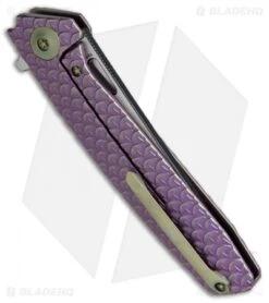 WE Knife Co. 604T Frame Lock Tanto Knife Purple Titanium (3.8" Black, Satin) -We Knife Co. WE Knife FL Tanto Black Satin Ti Prpl 604T BHQ 67789 jr side