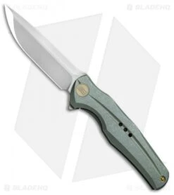 WE Knife Co. 601 Frame Lock Knife Green Titanium (3.75" Hand Satin)