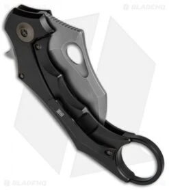 WE Knife Co. 708H Karambit Frame Lock Knife Black Ti (2.6" Stonewash) -We Knife Co. WE Knife Karambit Ti Black SW 708H BHQ 68703 jr side