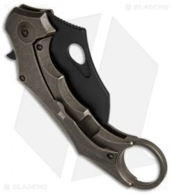 WE Knife Co. 708E Karambit Frame Lock Knife Bronze Ti (3.6" Black) -We Knife Co. WE Knife Karambit Ti Bronze Black 708E BHQ 68700 jr side