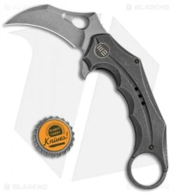 WE Knife Co. 708D Karambit Frame Lock Knife Gray Ti (3.6" Stonewash) -We Knife Co. WE Knife Karambit Ti Gray SW 708D BHQ 68699 jr bottlecap 2