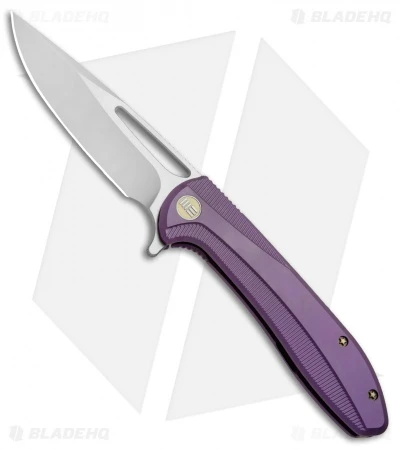 We Knife Co. Cirrus 615B Frame Lock Knife Purple Titanium (3.7" BB/Satin) 1 We Knife Co. Cirrus 615B Frame Lock Knife Purple Titanium (3.7" BB/Satin)